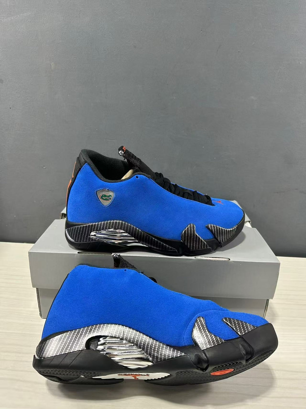 Air Jordan 14 Retro Florida Gators Blue Sneakers FA4616-172 - product image from the listing.