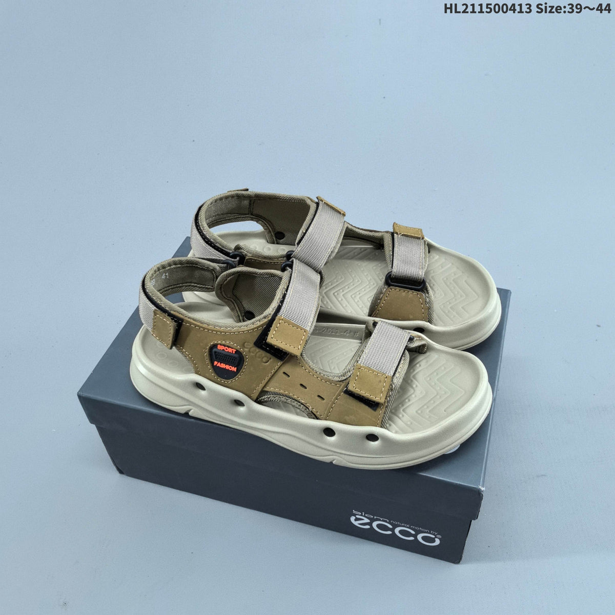 Outdoor Casual Sandals with Adjustable Hook-and-Loop Straps by ECCO - product image from the listing.