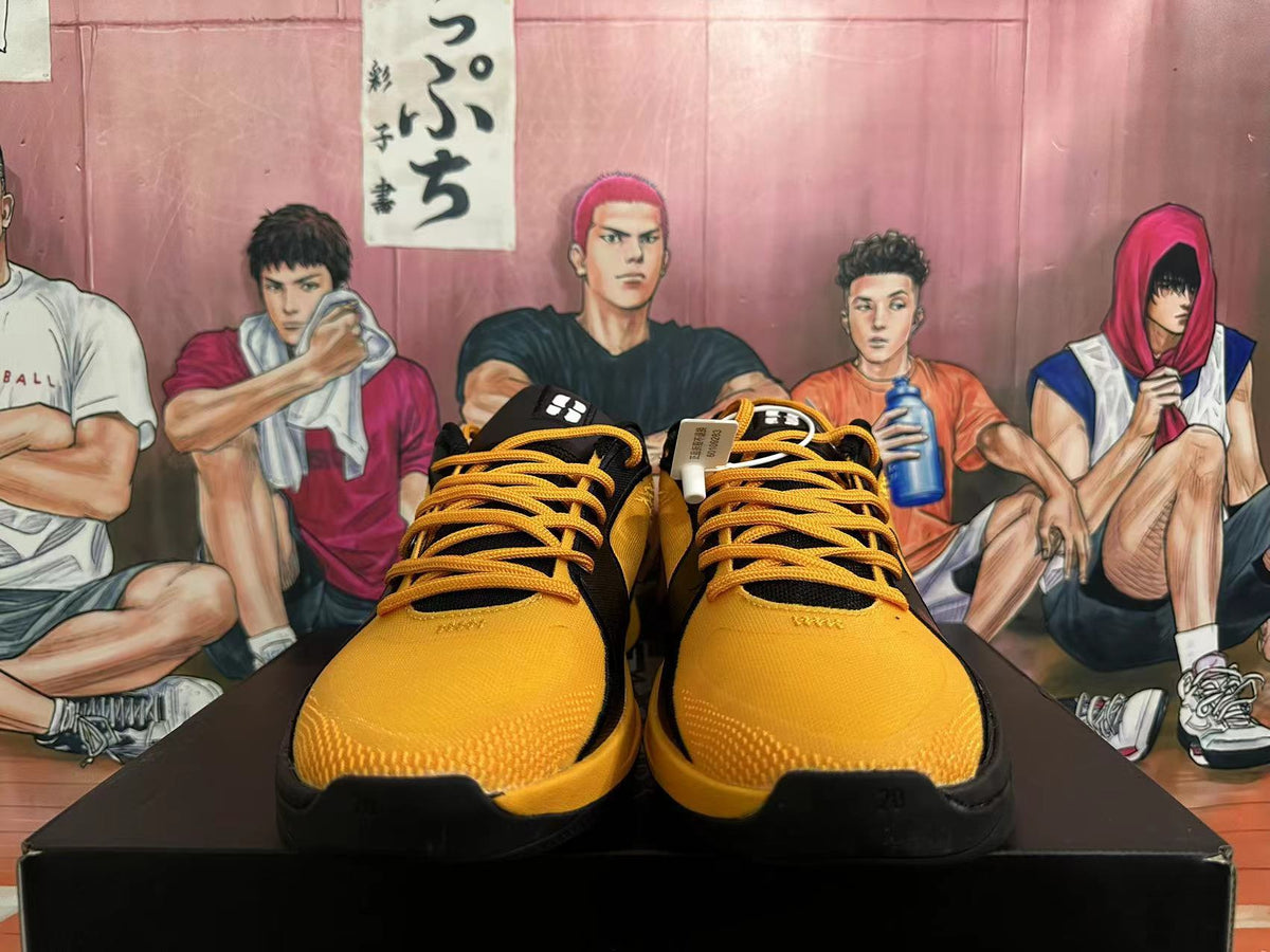 Nike Basketball Shoes in Black and Yellow - product image from the listing.