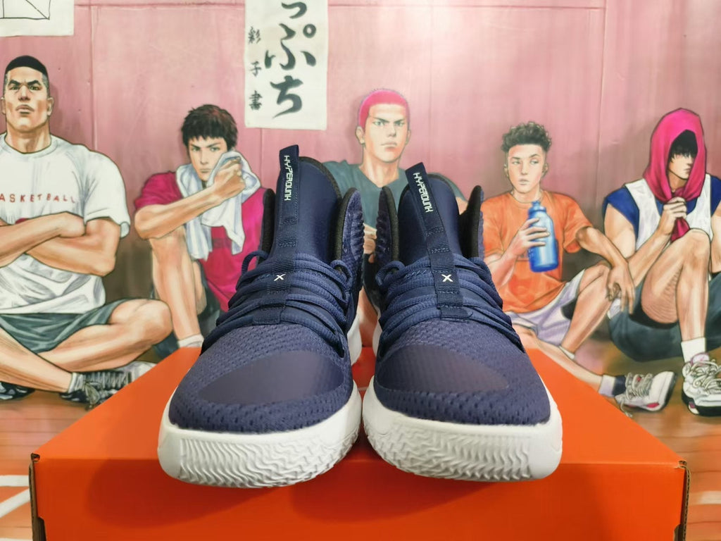 Nike Hyperdunk Basketball Shoes, in Navy and White - product image from the listing.