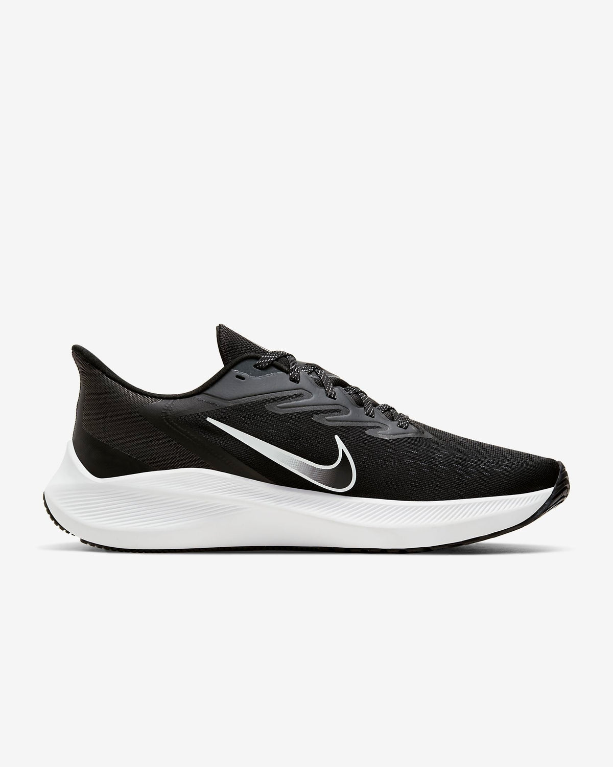 Nike Zoom Winflo 7 Running Shoes in Black White CJ0291-005 - product image from the listing.