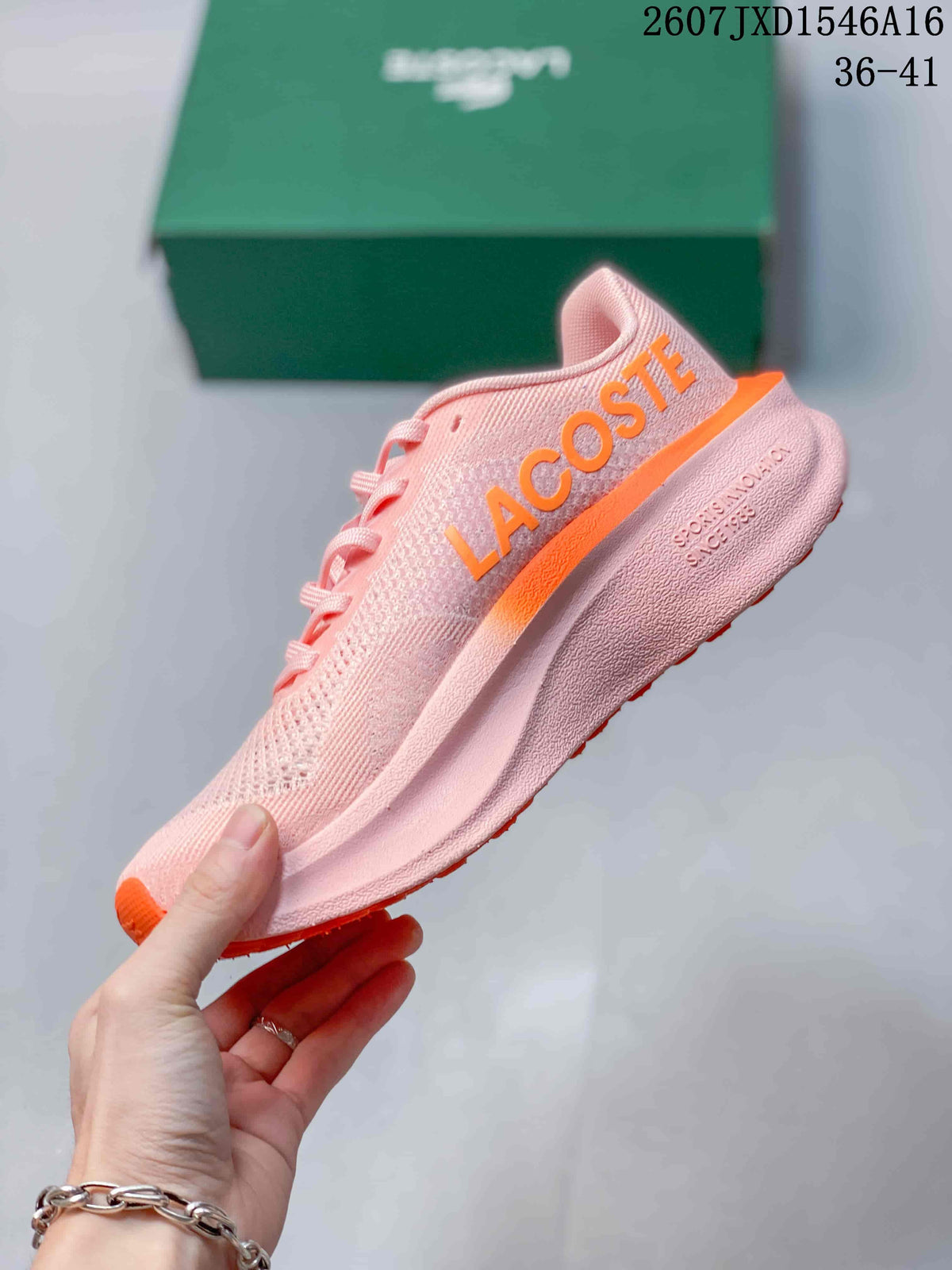 Lacoste Neo Run Low-Top Sneakers in Pink Orange - product image from the listing.