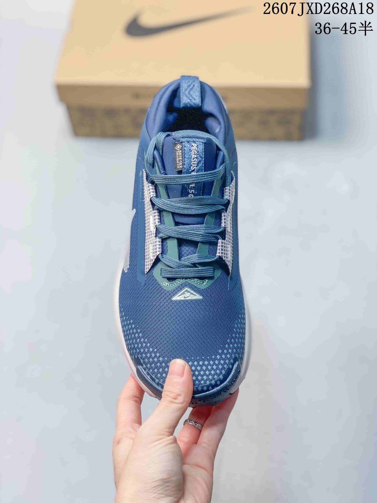 Nike Pegasus Trail 5 GORE-TEX Sneakers in Blue 07JXD268A18 - product image from the listing.