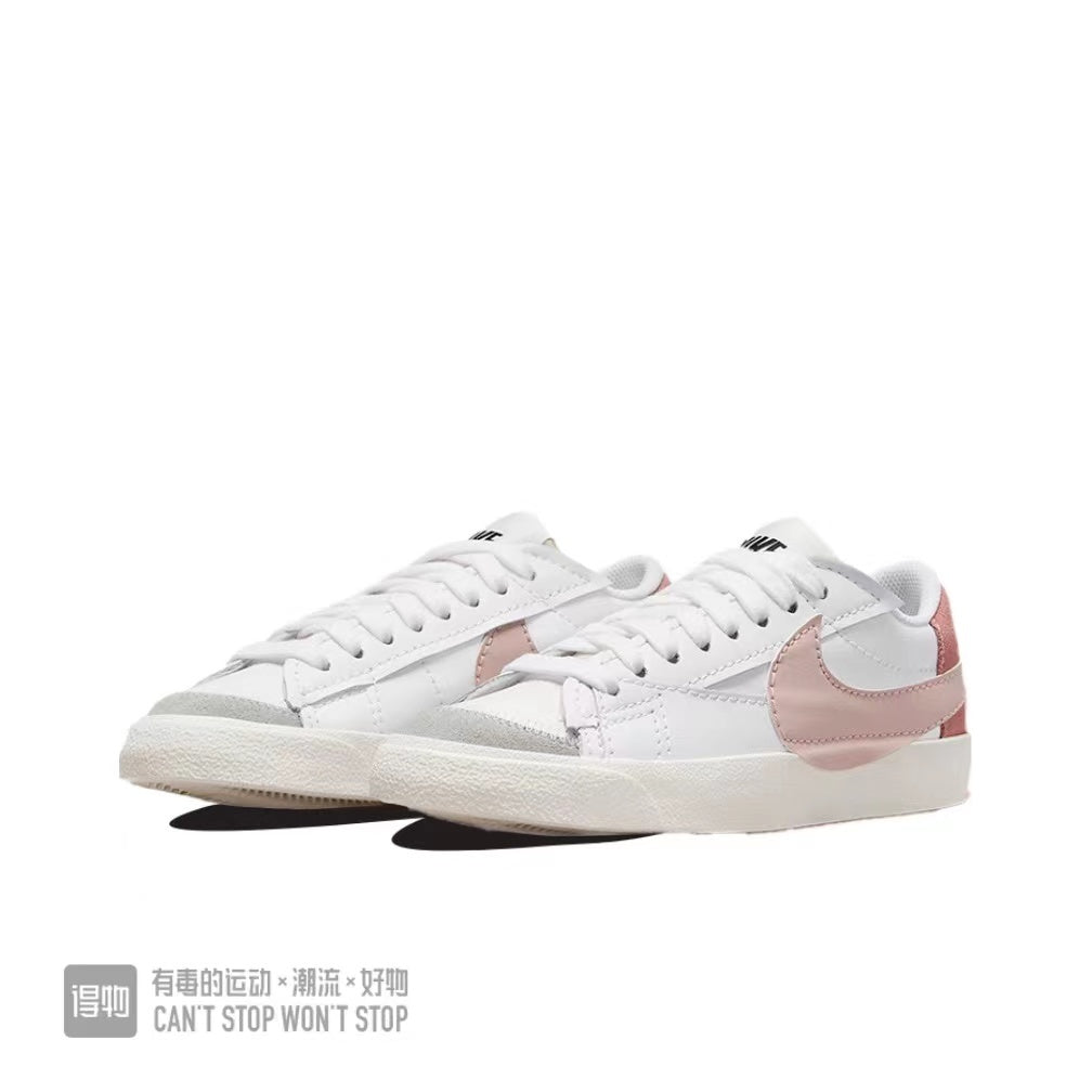 Nike Blazer Low 07 Sneakers in White Pink - product image from the listing.