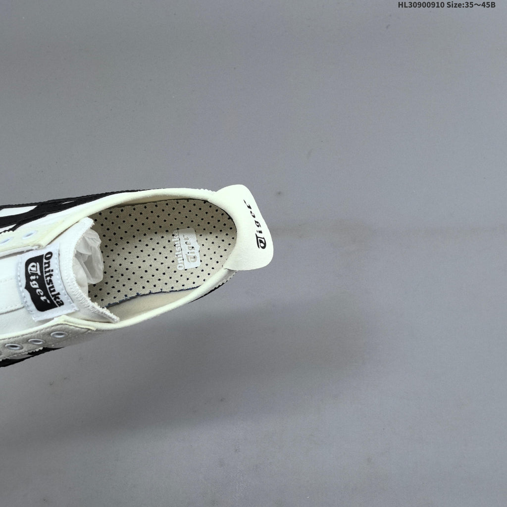Onitsuka Tiger Mexico 66 Slip-On Sneakers in White Black D342Q - product image from the listing.