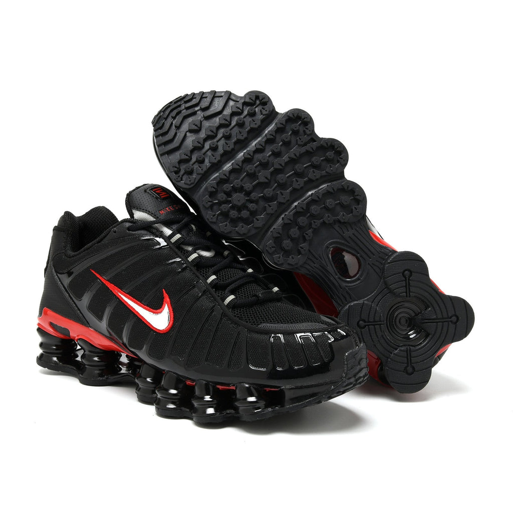 White and Red Nike Shox TL Sneakers - product image from the listing.