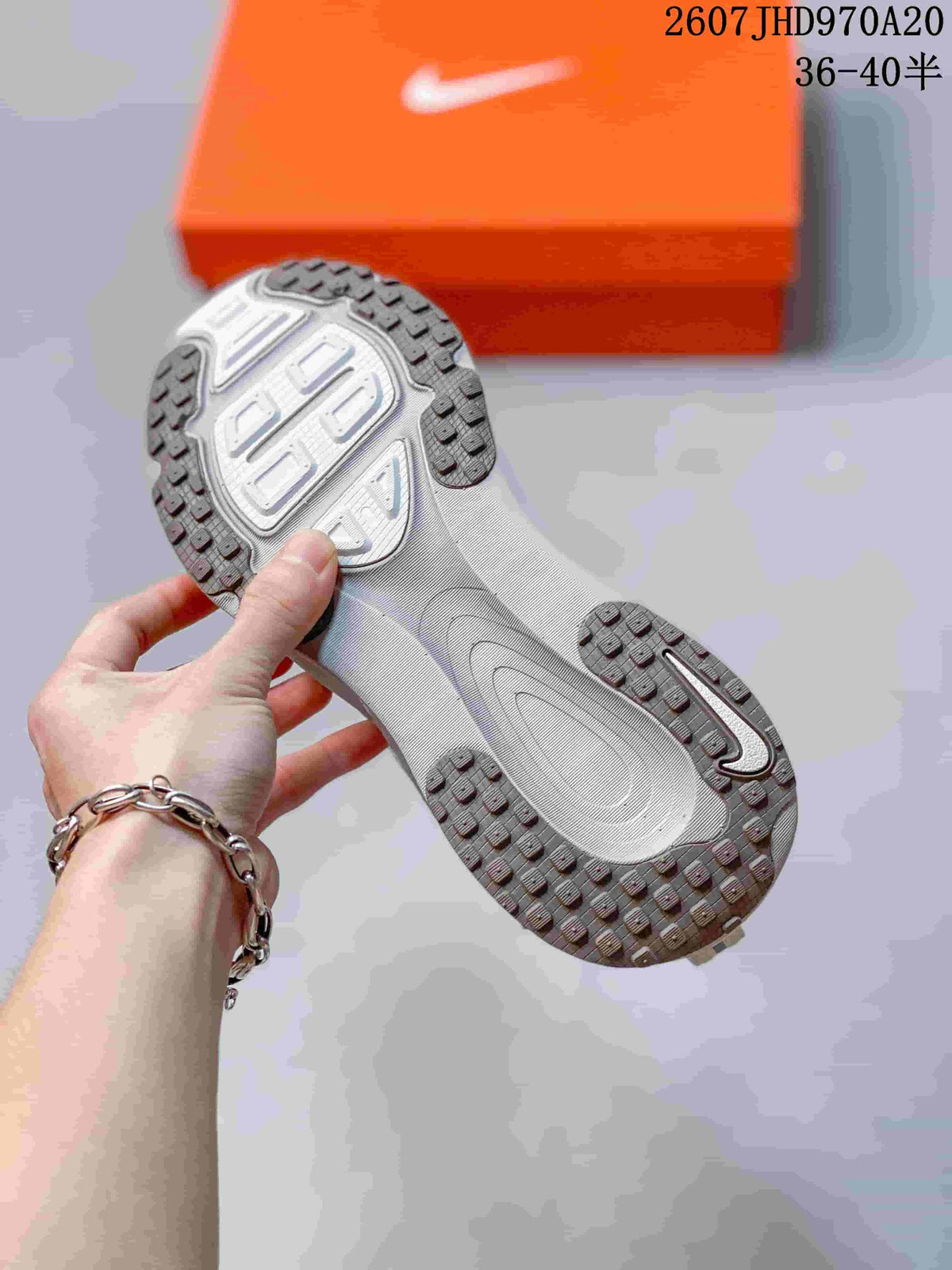 Nike Structure Plus Running Sneakers in White Gray JHD970A20 - product image from the listing.