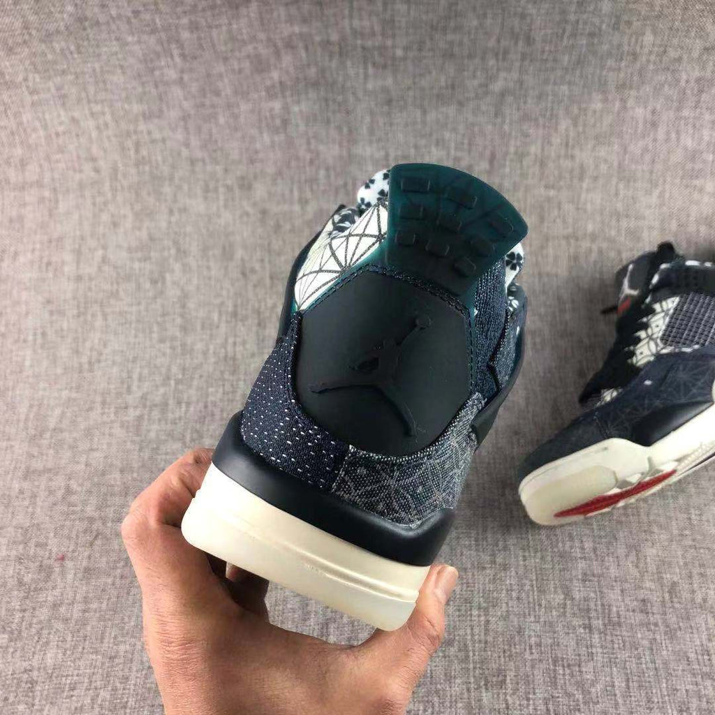 Air Jordan 4 SE Sashiko Sneakers Navy Black Red - product image from the listing.