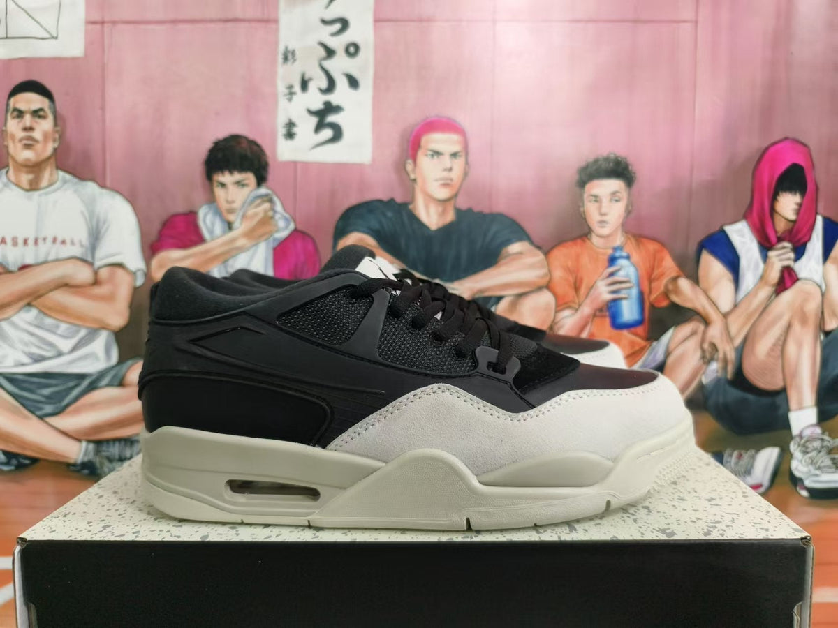 Nike Air Jordan 4 RM Sneakers, in Cream and Black - product image from the listing.