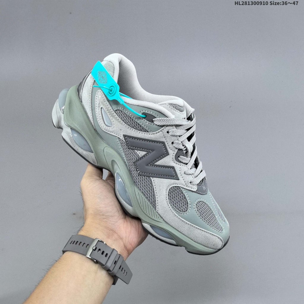 New Balance 983 Retro Trainers in Gray and Sage - product image from the listing.
