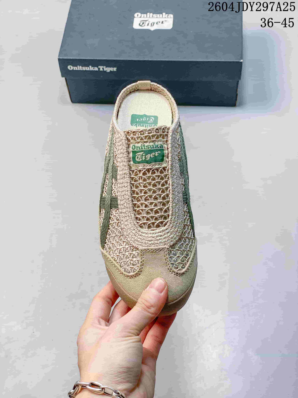Onitsuka Tiger Mexico 66 Sabot in Beige Green 2604JDY297A25 - product image from the listing.