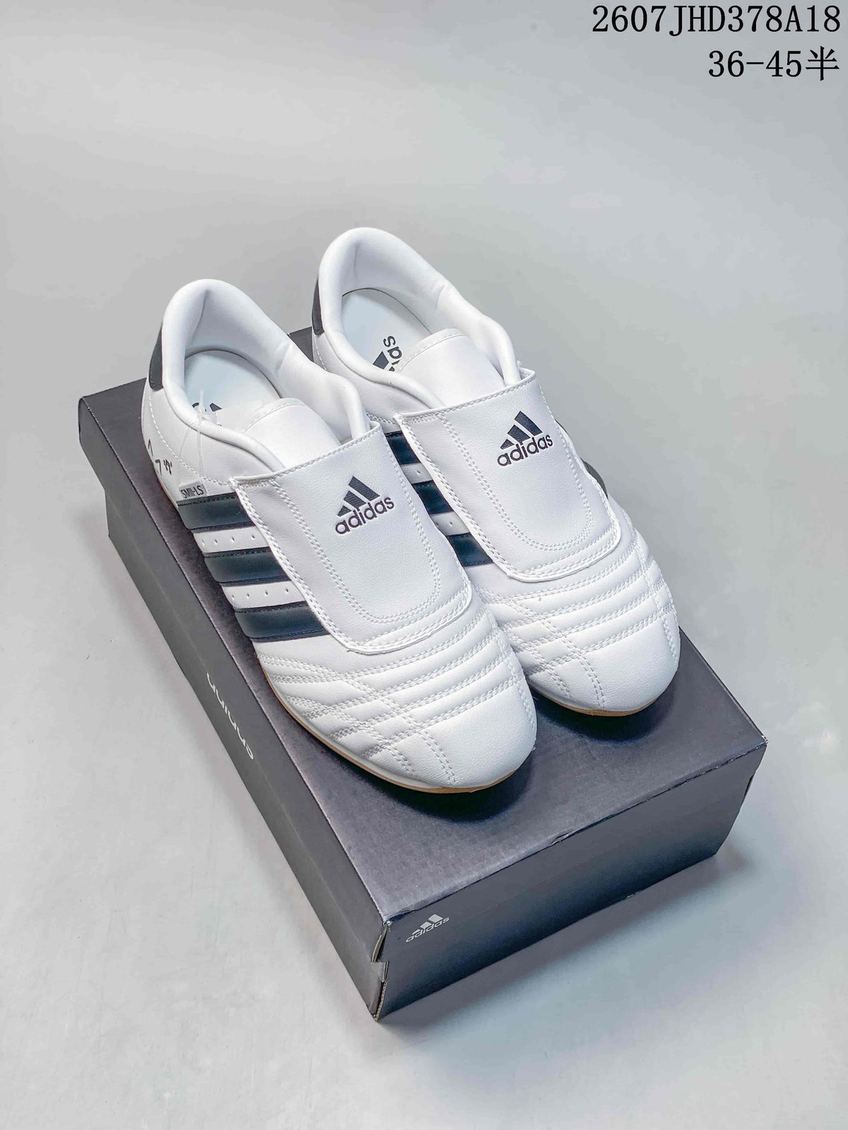 adidas Taekwondo SMIL-LS Low-Top Sneakers in White Navy - product image from the listing.