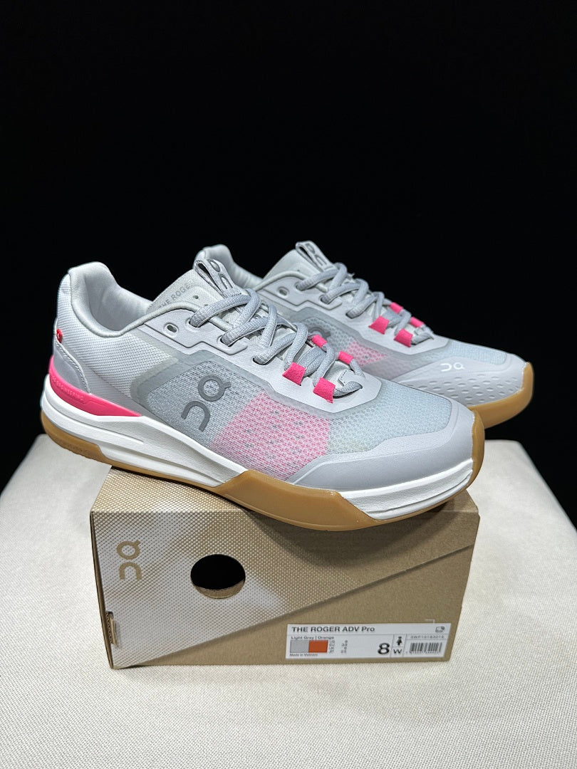 On THE ROGER Advantage Pro Sneakers in Light Grey Orange - product image from the listing.