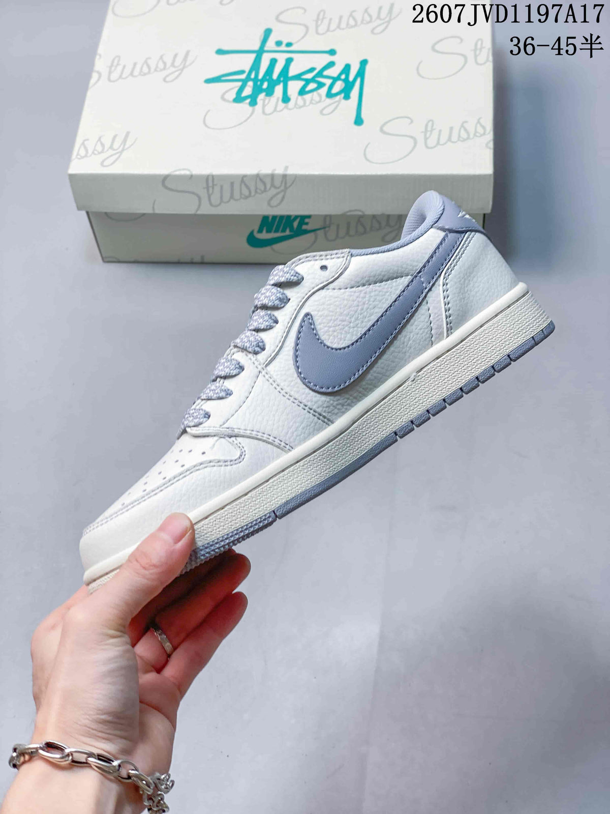 Air Jordan Low White Grey Sneakers 2607JVD1197A17 - product image from the listing.