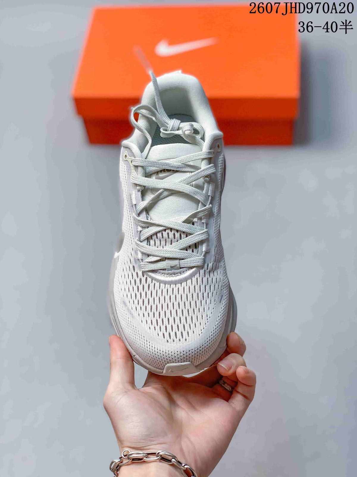 Nike Structure Plus Running Sneakers in White Gray JHD970A20 - product image from the listing.