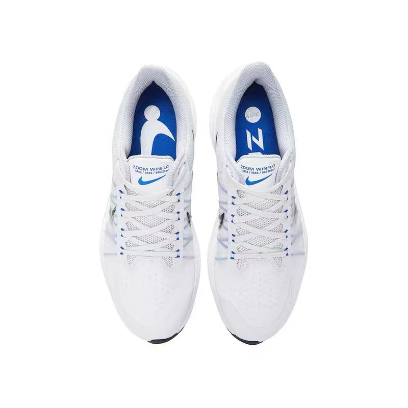Nike Zoom Winflo 7 Running Shoes in White Blue CW3419-008 - product image from the listing.