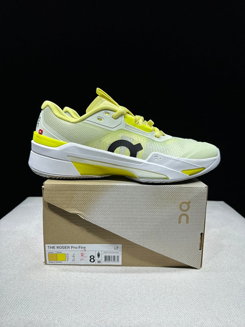 On The Roger Pro Fire Clay Tennis Shoes, in Yellow - product image from the listing.