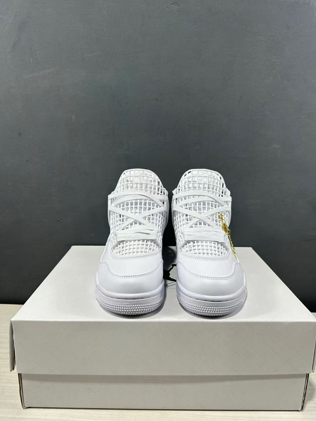 Air Jordan 4 Net White Sneakers FN7251-107 - product image from the listing.