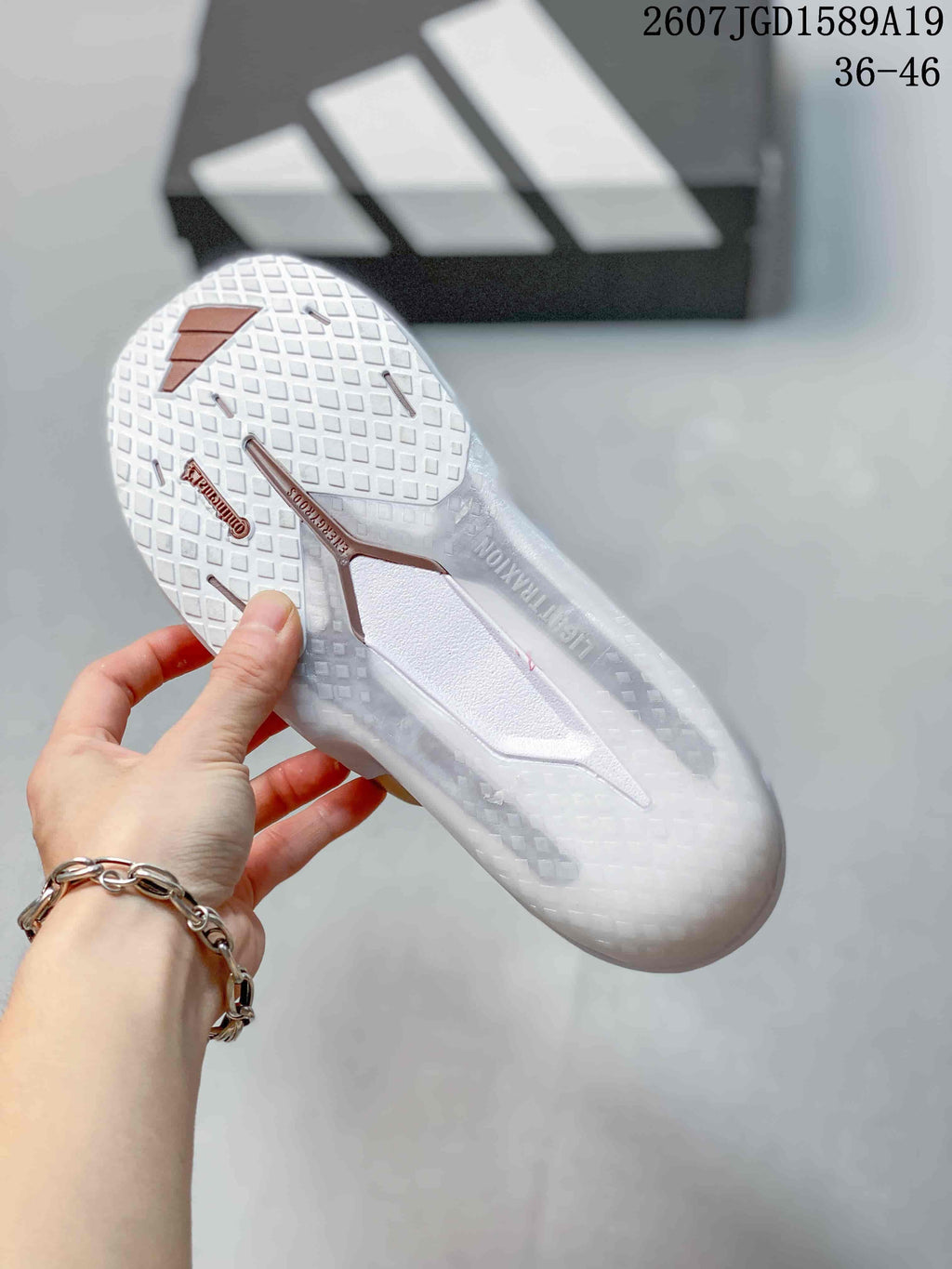 adidas Adizero Dropset Pro Trainer White Copper Trainers - product image from the listing.