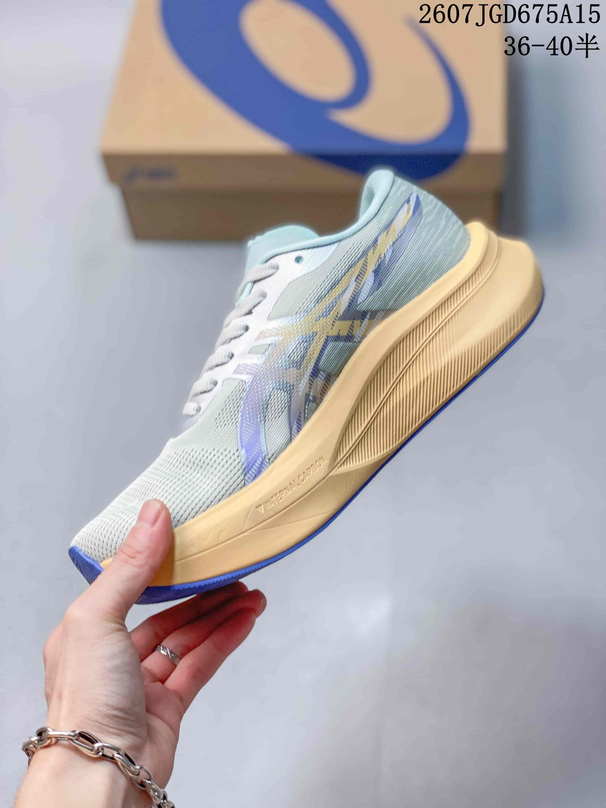 ASICS Magic Speed 4 Shoes for Running Mint White Lavender - product image from the listing.