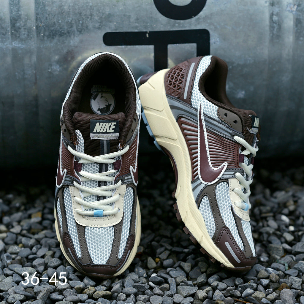 Brown and Blue Nike Air Zoom Vomero 5 Sneakers - product image from the listing.