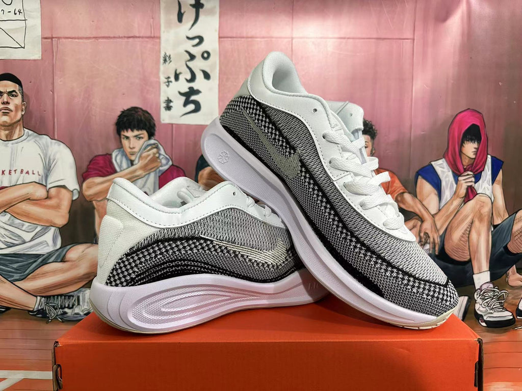 Nike Basketball Sneakers in White Grey Black - product image from the listing.
