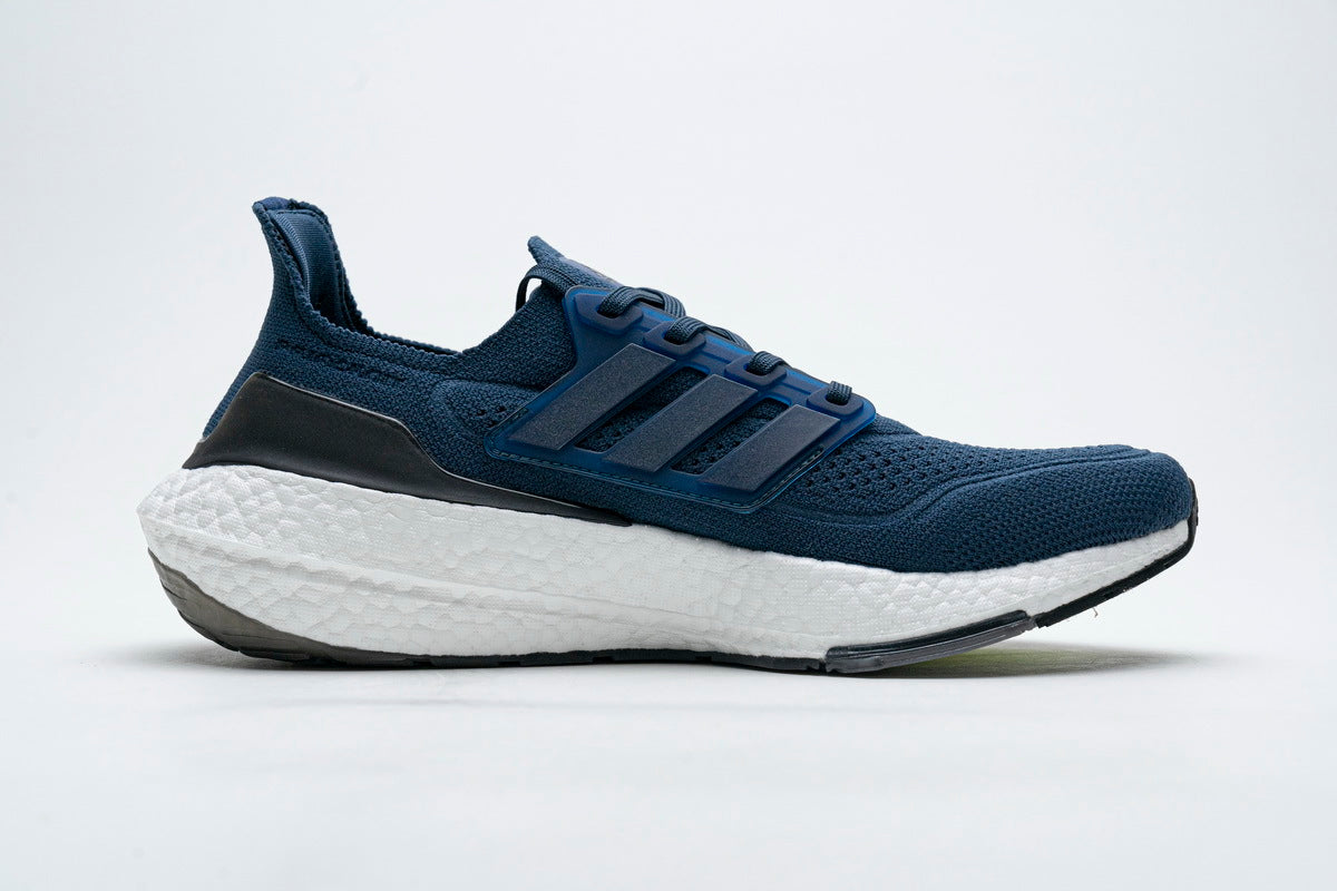 Adidas UltraBoost 21 Running Shoes FY0350 in Navy - product image from the listing.