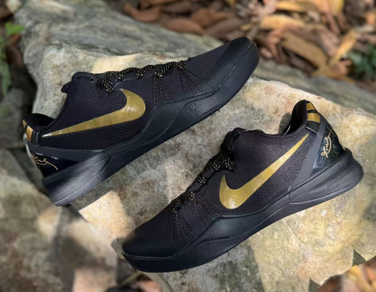 Nike Kobe 8 Elite Sneakers in Black Gold - product image from the listing.