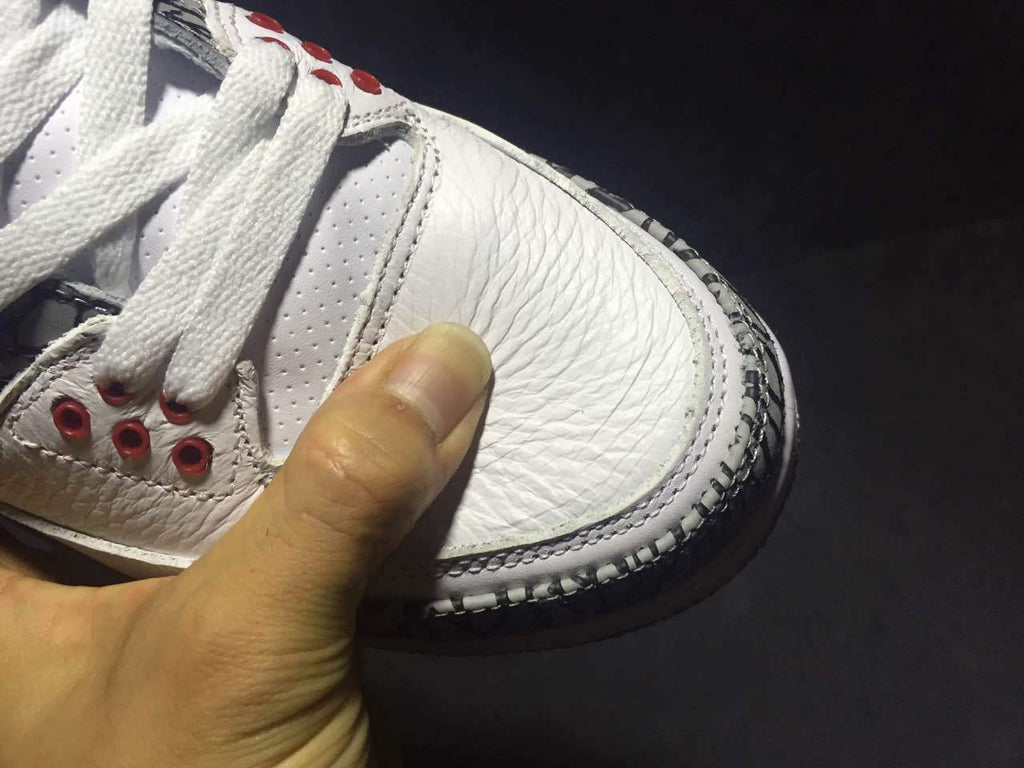 Air Jordan 3 High-Top Sneakers in White Blue - product image from the listing.