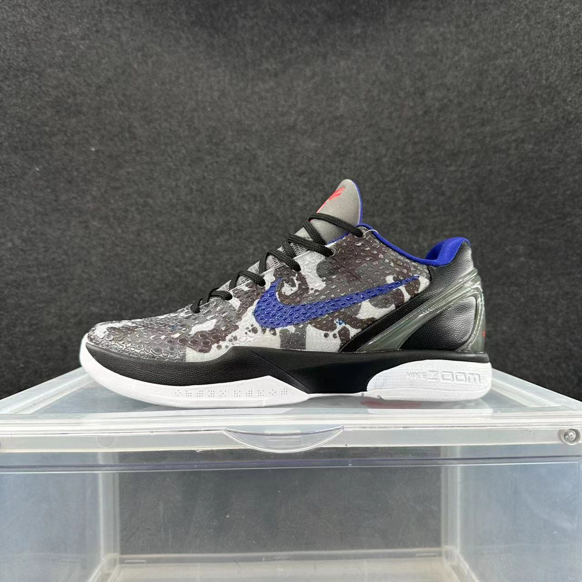 Nike Kobe 6 Protro Blue Camo Basketball Footwear - product image from the listing.