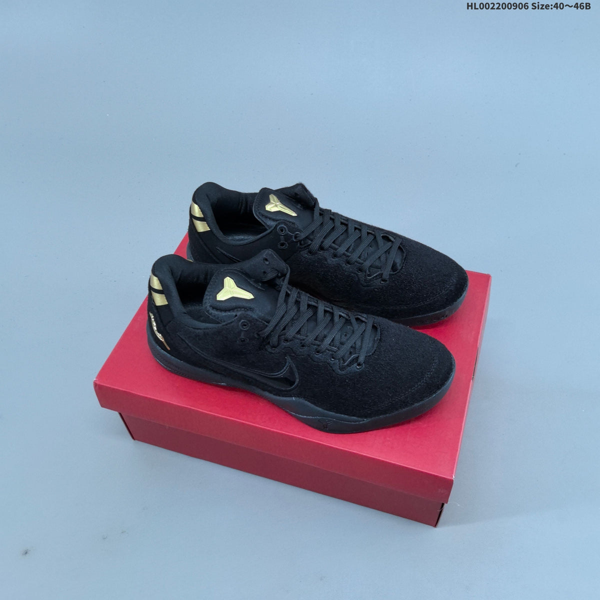 Nike Kobe 8 EXT Protro New Year The Horse Basketball Shoes in Black Gold - product image from the listing.