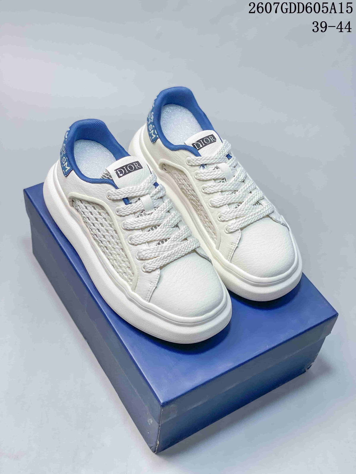 Dior Low-Top Sneakers in White and Blue 2607GDD605A15 - product image from the listing.