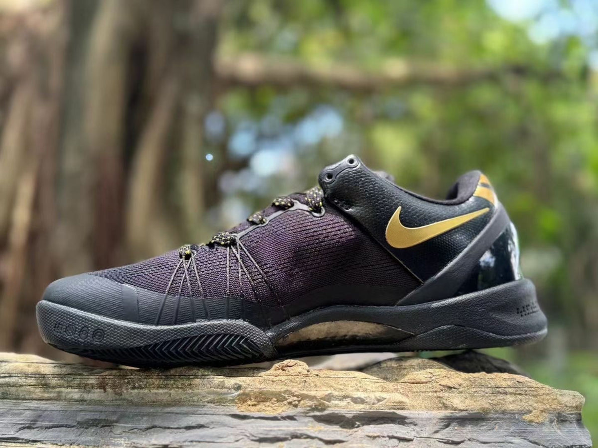 Nike Kobe 8 Elite Sneakers in Black Gold - product image from the listing.