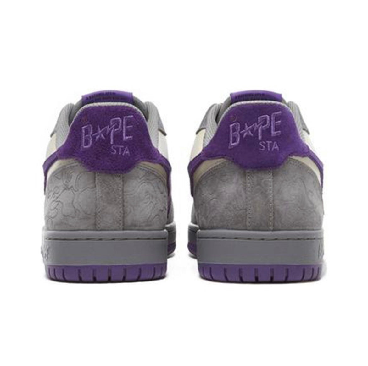 BAPE SK8 Sta Sneakers in White Purple - product image from the listing.