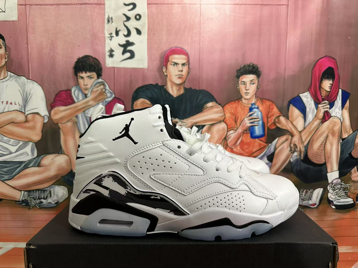 Jordan 6 Retro High-Top Sneakers in White and Black - product image from the listing.
