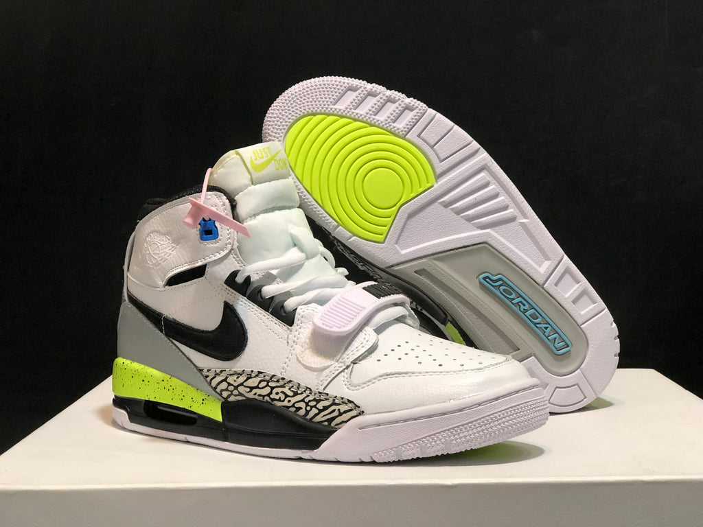 Jordan Legacy 312 Command Force Sneakers in White Black AQ4160-107 - product image from the listing.