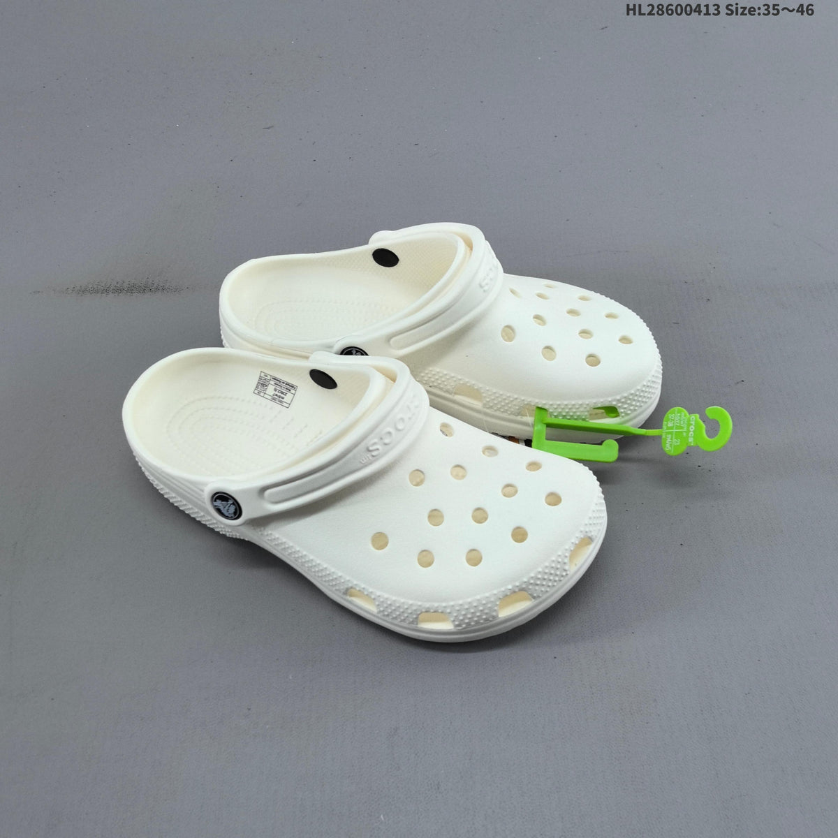 Crocs Classic Clog in Black or in Bone - product image from the listing.