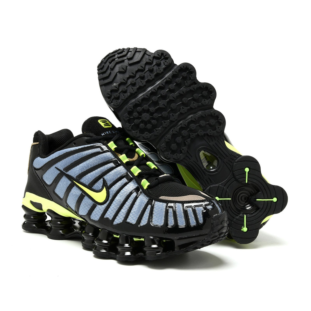 White and Red Nike Shox TL Sneakers - product image from the listing.