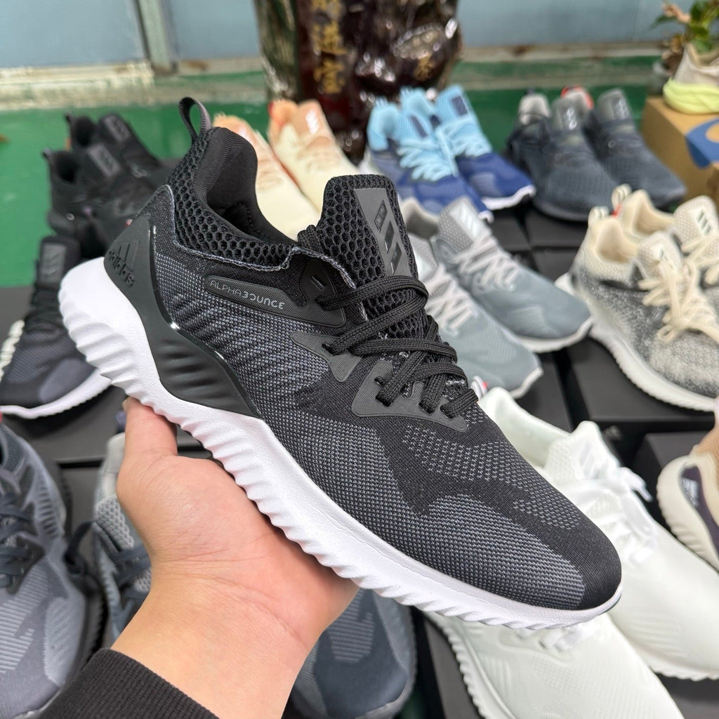 adidas Alphabounce HP AMSM Sneakers in Black and White - product image from the listing.