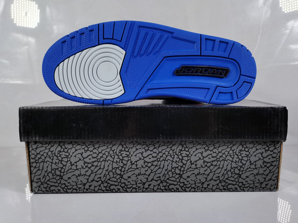Black Blue Elephant Print Sneakers - Jordan 3 Retro - product image from the listing.