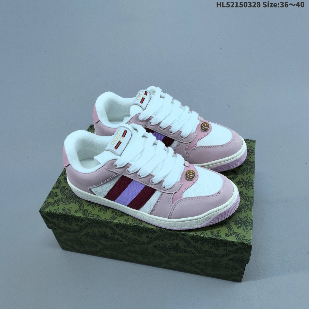 Gucci Screener Distressed Low-Cut Sneakers - product image from the listing.