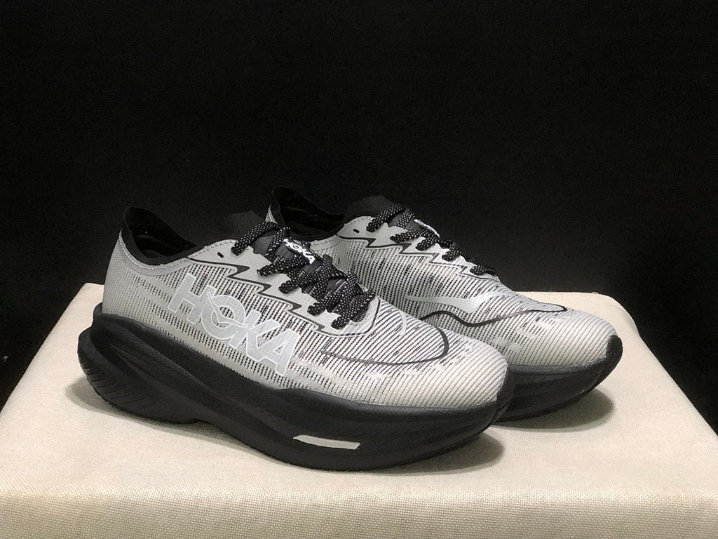 White and Black HOKA Mach X 2 Running Shoes - product image from the listing.