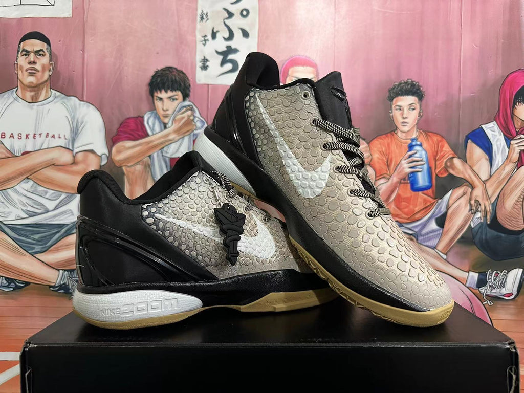 Grey and Brown Nike Kobe 6 Basketball Shoes - product image from the listing.