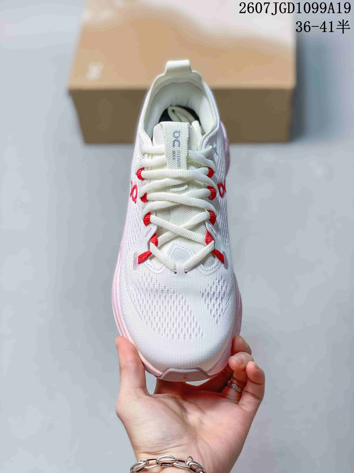 On Cloudtilt Sneakers in White Pink Red 2607JGD1099A19 - product image from the listing.