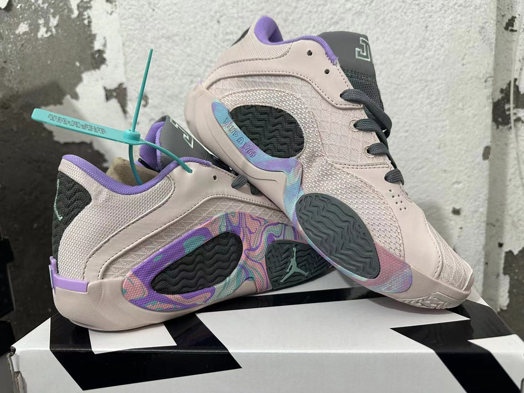 Pink and Purple Jordan Luka 2 Basketball Shoes - product image from the listing.