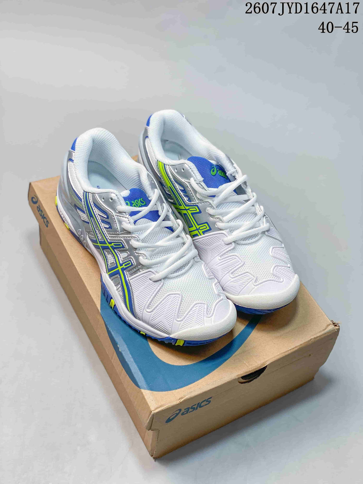 ASICS GEL-Resolution 5 Tennis Shoes in White Blue - product image from the listing.