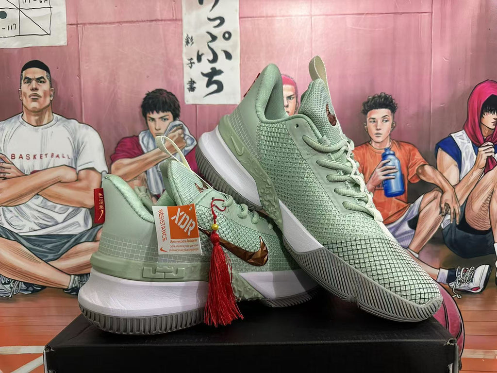 Nike Basketball Sneakers in Jade Green - product image from the listing.