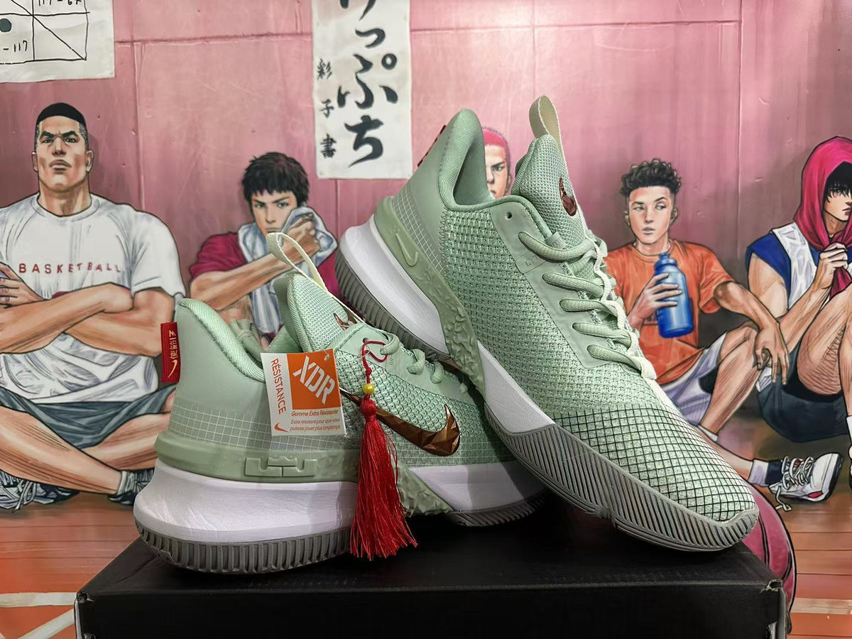 Nike Basketball Sneakers in Jade Green - product image from the listing.