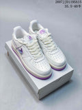 Nike Air Force 1 '07 Low Sneakers in White Purple HV440 - product image from the listing.