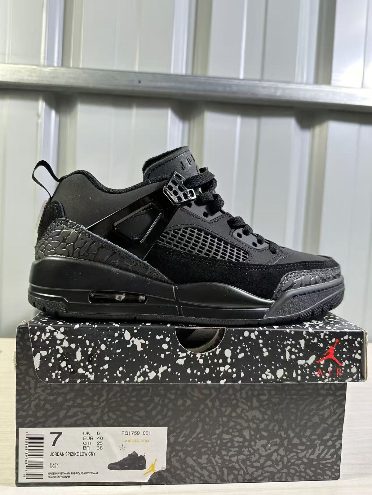 Jordan Spizike Low Sneakers in Black FQ17 - product image from the listing.